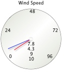 Wind speed gauge